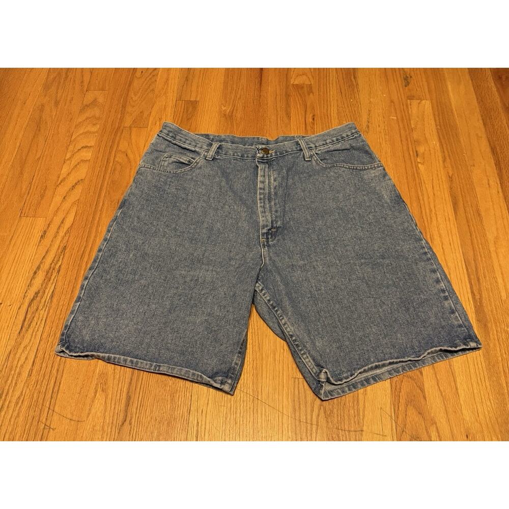 Y2K Vintage 90's Wrangler Relaxed Fit Men's Denim Jean Shorts Size 40 Blue Jorts